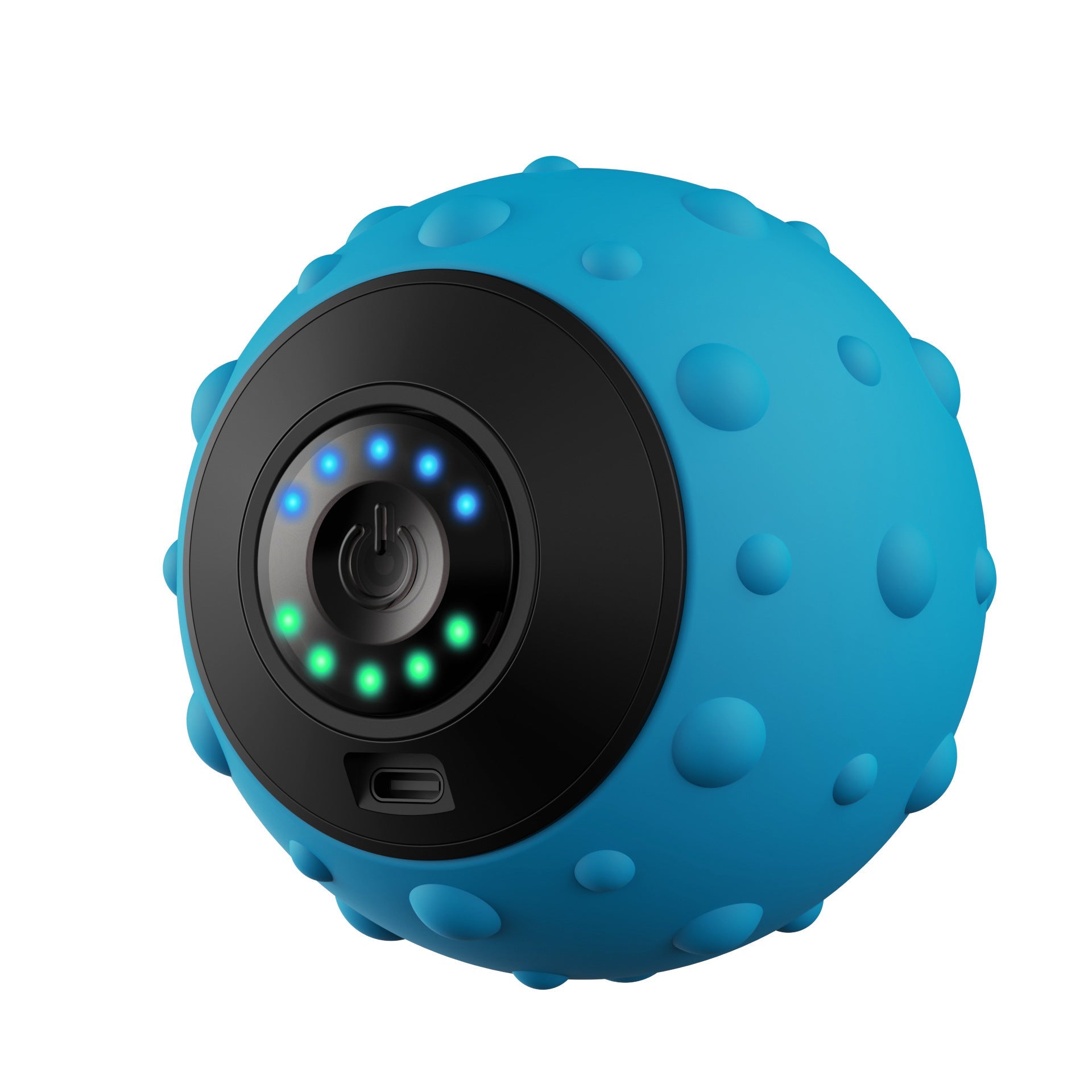NNEDSZ Blue Vibrating Massage Ball - Deep Tissue Muscle Relaxation & Recovery Tool - Portable Electric Massager with USB Rechargeable Design