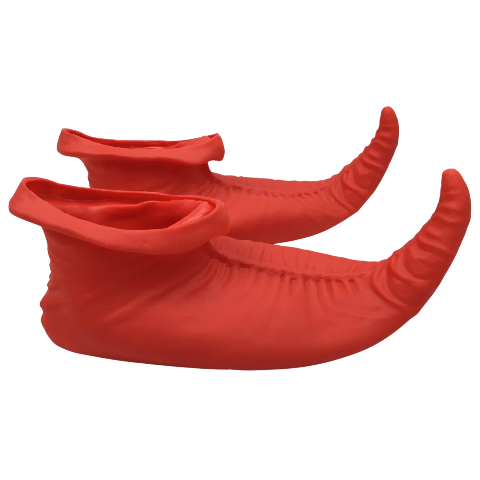 NNEDSZ ELF SHOES Christmas Costume Elves Latex Dress Up Party Xmas St Patricks Day Boots - Red