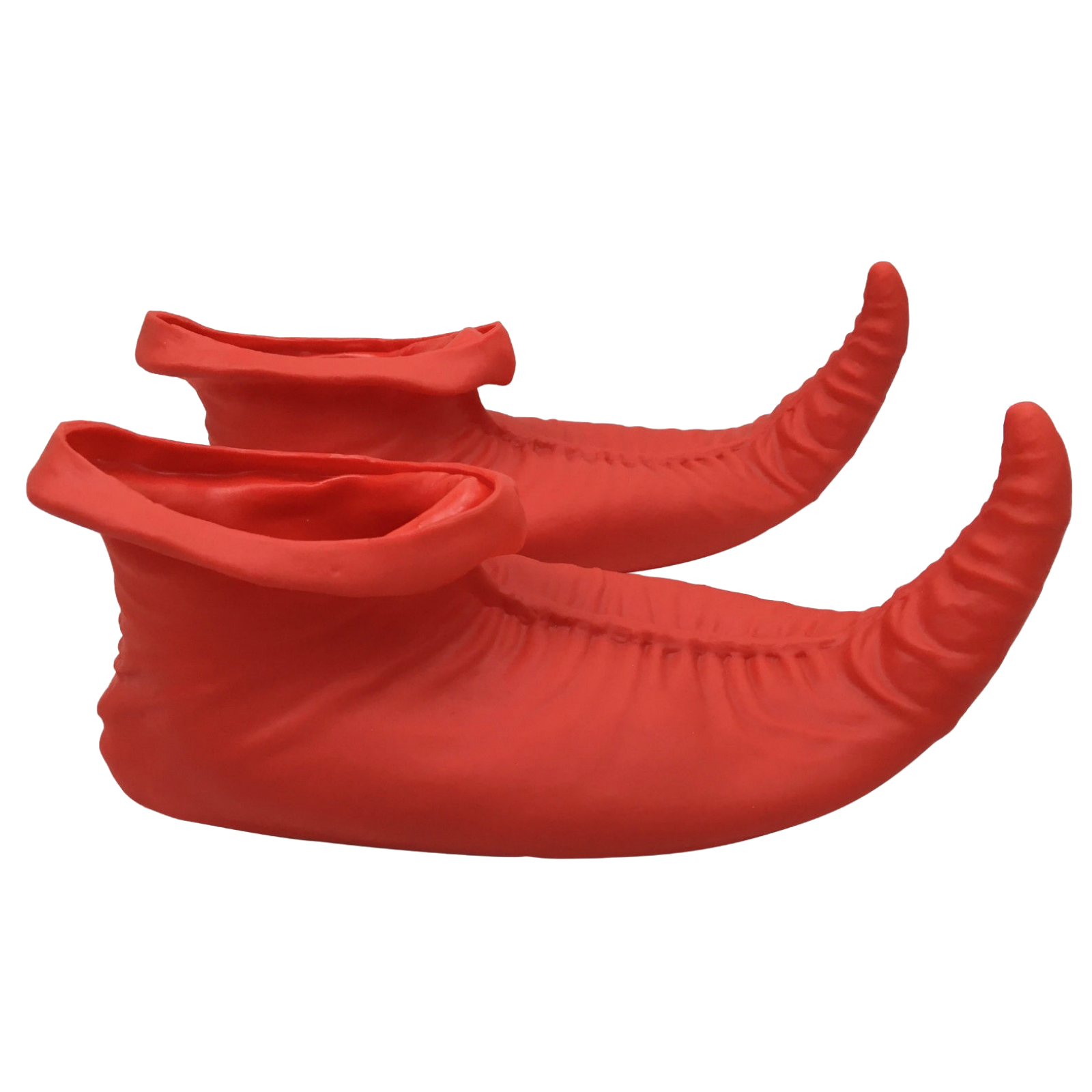 NNEDSZ ELF SHOES Christmas Costume Elves Latex Dress Up Party Xmas St Patricks Day Boots - Red